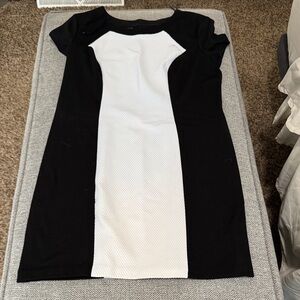 AB Studio Black and White Mini Dress